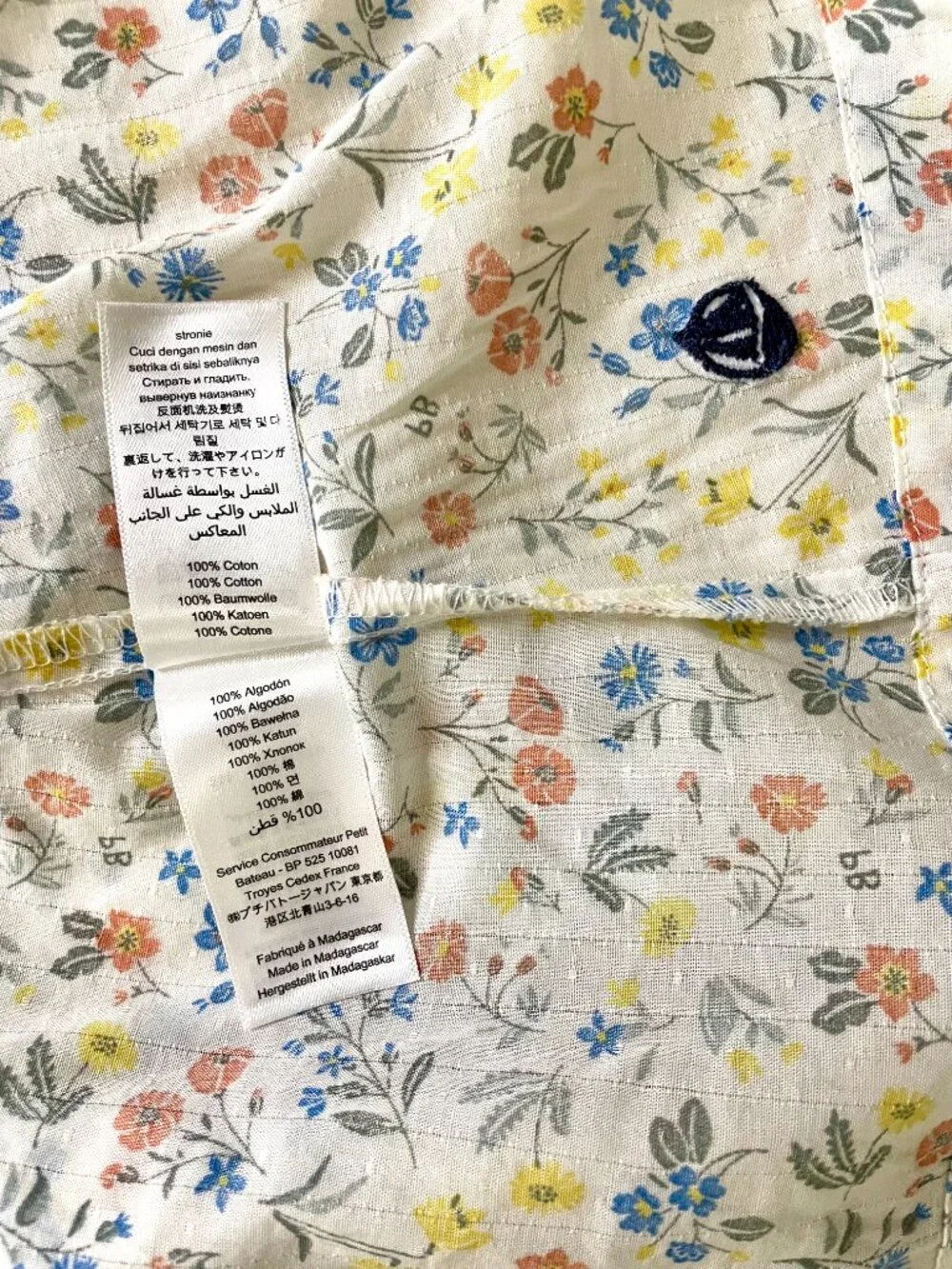 Petite Bateau Cotton Floral Sundress